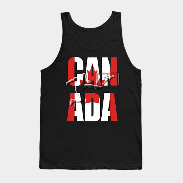 Canada Football Tank Top by Boo Face Designs